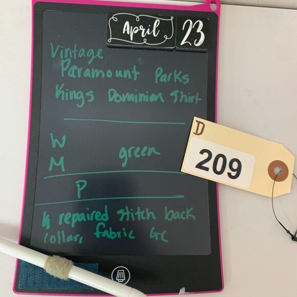 Vintage Kings Dominion Amusement Park T Shirt Womens M Medium Green Made USA - Picture 10 of 11